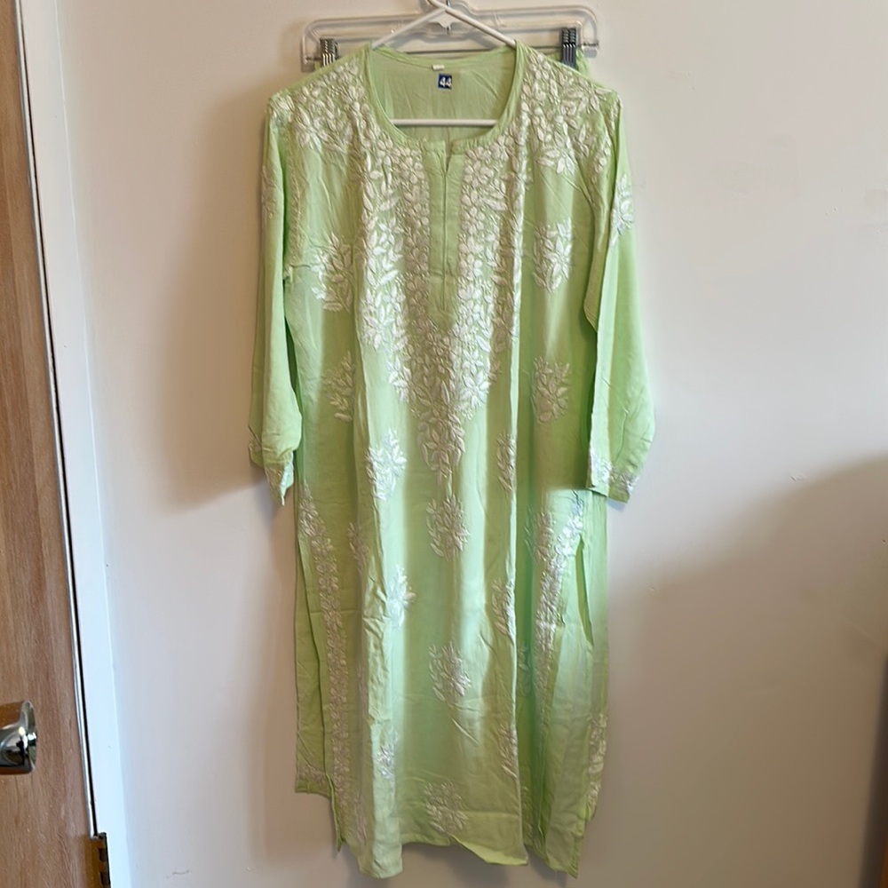 NEW Light / pastel green kurta set with elastic waist pant